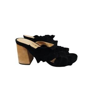 Free People Rosie Ruffle Heels Black EU 38